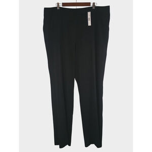 Tahari Pants Women's Black Size 20 Merlin Stretch Career Minimalist Trousers NWT
